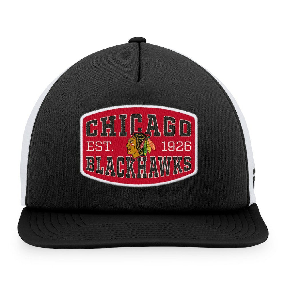 NHL Chicago Blackhawks Fanatics Foam Front Patch Trucker Snapback Hat