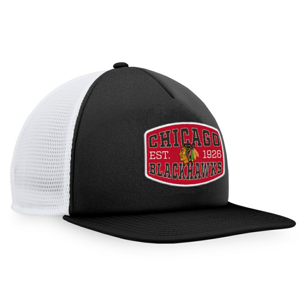 NHL Chicago Blackhawks Fanatics Foam Front Patch Trucker Snapback Hat