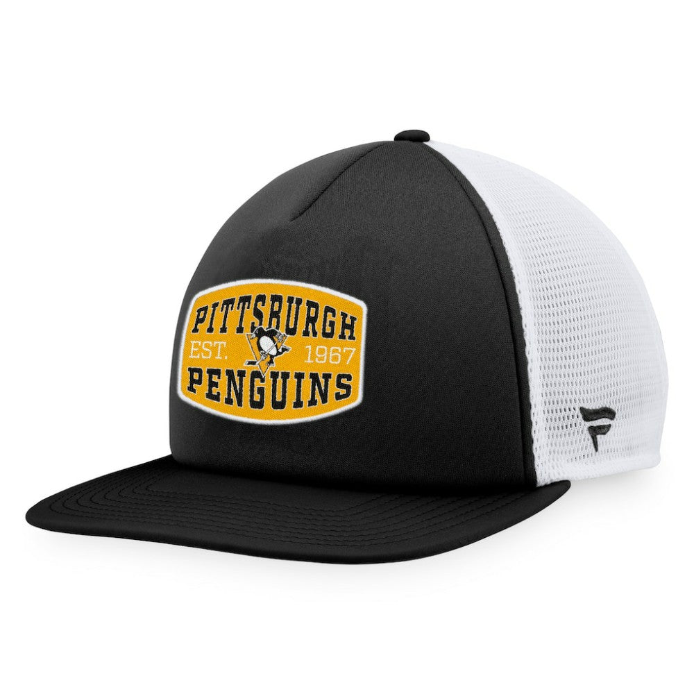 NHL Pittsburgh Penguins Fanatics Foam Front Patch Trucker Snapback Hat