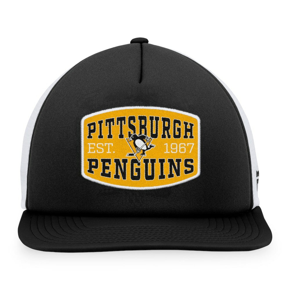NHL Pittsburgh Penguins Fanatics Foam Front Patch Trucker Snapback Hat
