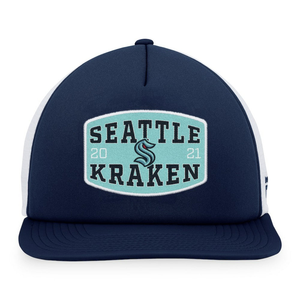 NHL Seattle Kraken Fanatics Foam Front Patch Trucker Snapback Hat