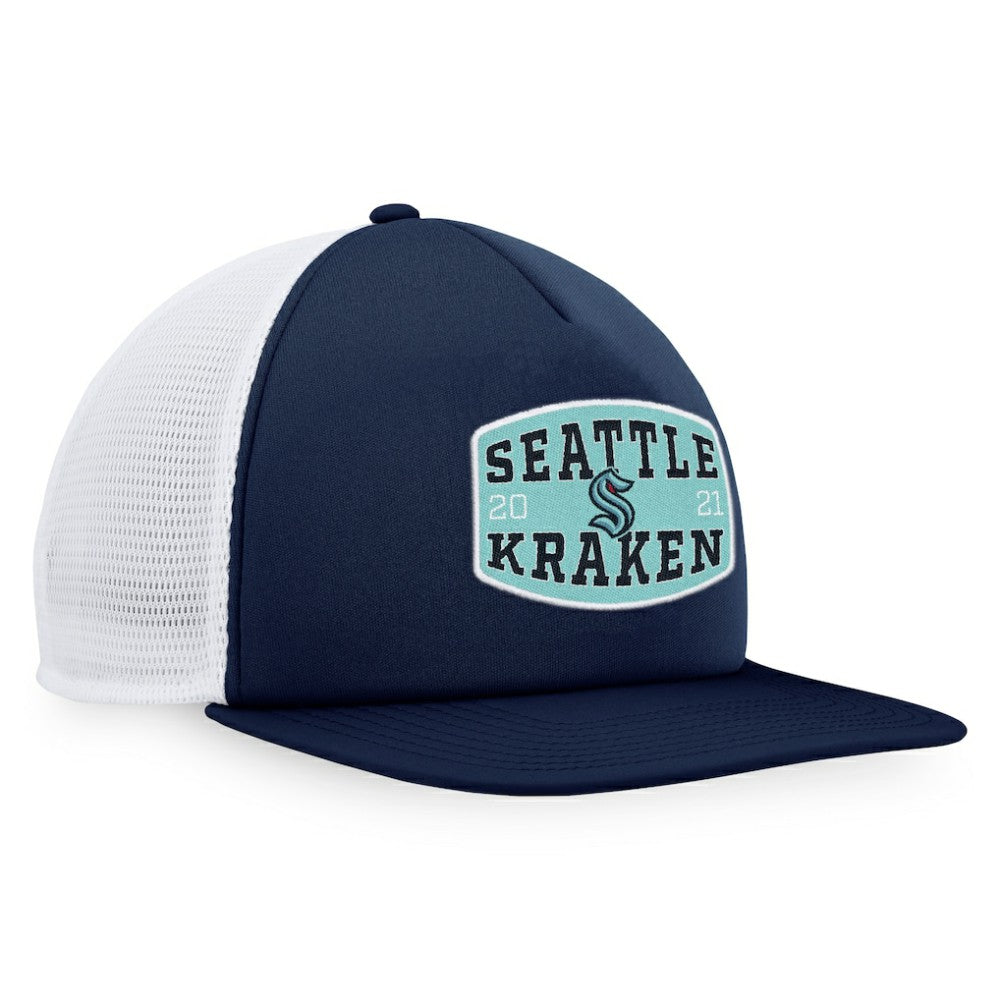 NHL Seattle Kraken Fanatics Foam Front Patch Trucker Snapback Hat