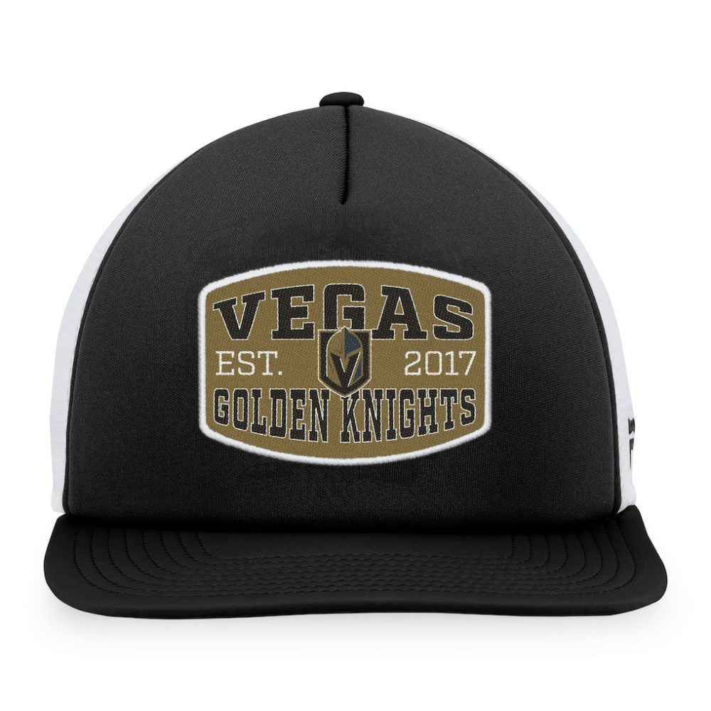 NHL Vegas Golden Knights Fanatics Foam Front Patch Trucker Snapback Hat