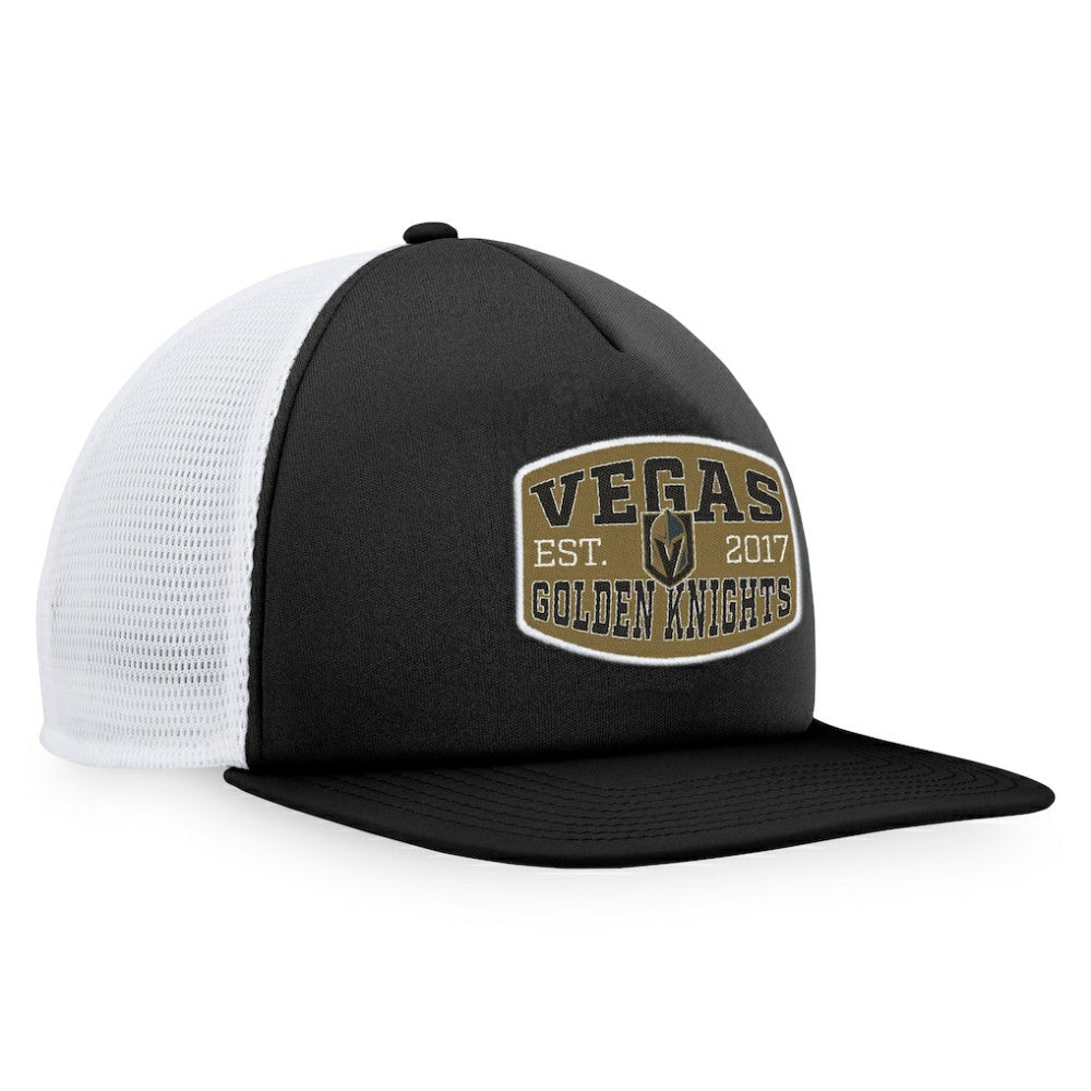 NHL Vegas Golden Knights Fanatics Foam Front Patch Trucker Snapback Hat