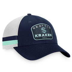 NHL Seattle Kraken Fanatics Fundamental Striped Trucker Adjustable Hat