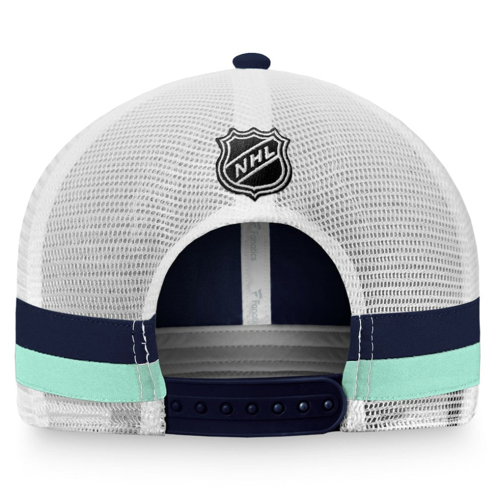 NHL Seattle Kraken Fanatics Fundamental Striped Trucker Adjustable Hat