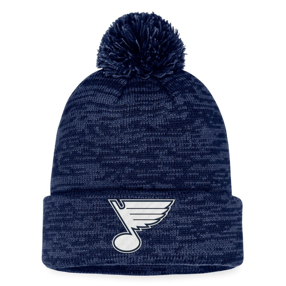 NHL St. Louis Blues Fanatics Fundamental Cuffed Knit Hat with Pom