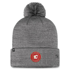 NHL Calgary Flames Fanatics Authentic Pro Home Ice Cuffed Knit Hat with Pom