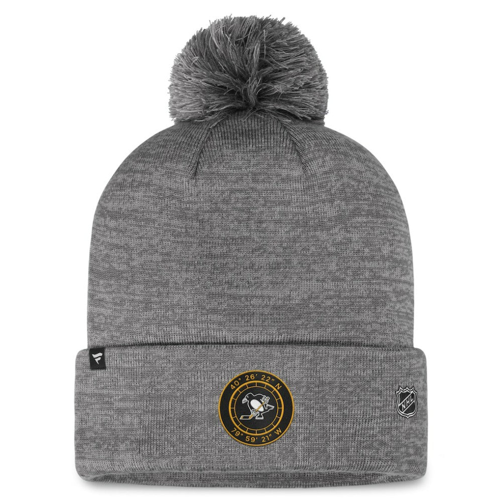 NHL Pittsburgh Penguins Fanatics Authentic Pro Home Ice Cuffed Knit Hat with Pom