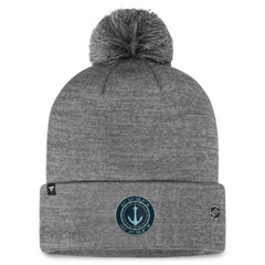 NHL Seattle Kraken Fanatics Authentic Pro Home Ice Cuffed Knit Hat with Pom