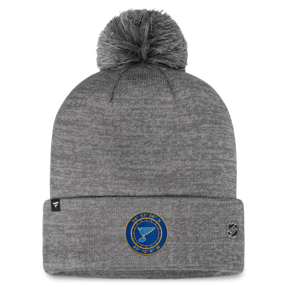 NHL St. Louis Blues Fanatics Authentic Pro Home Ice Cuffed Knit Hat with Pom