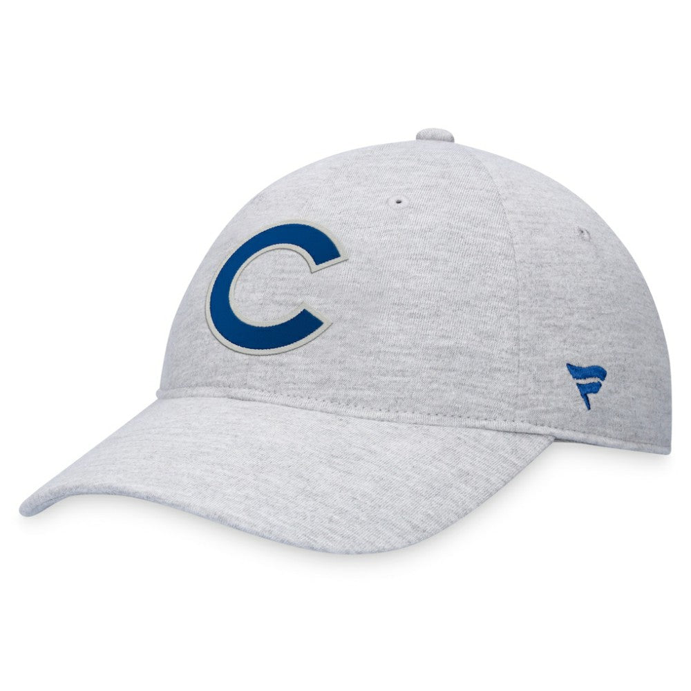 Gray Chicago Cubs Fanatics Logo Adjustable Hat
