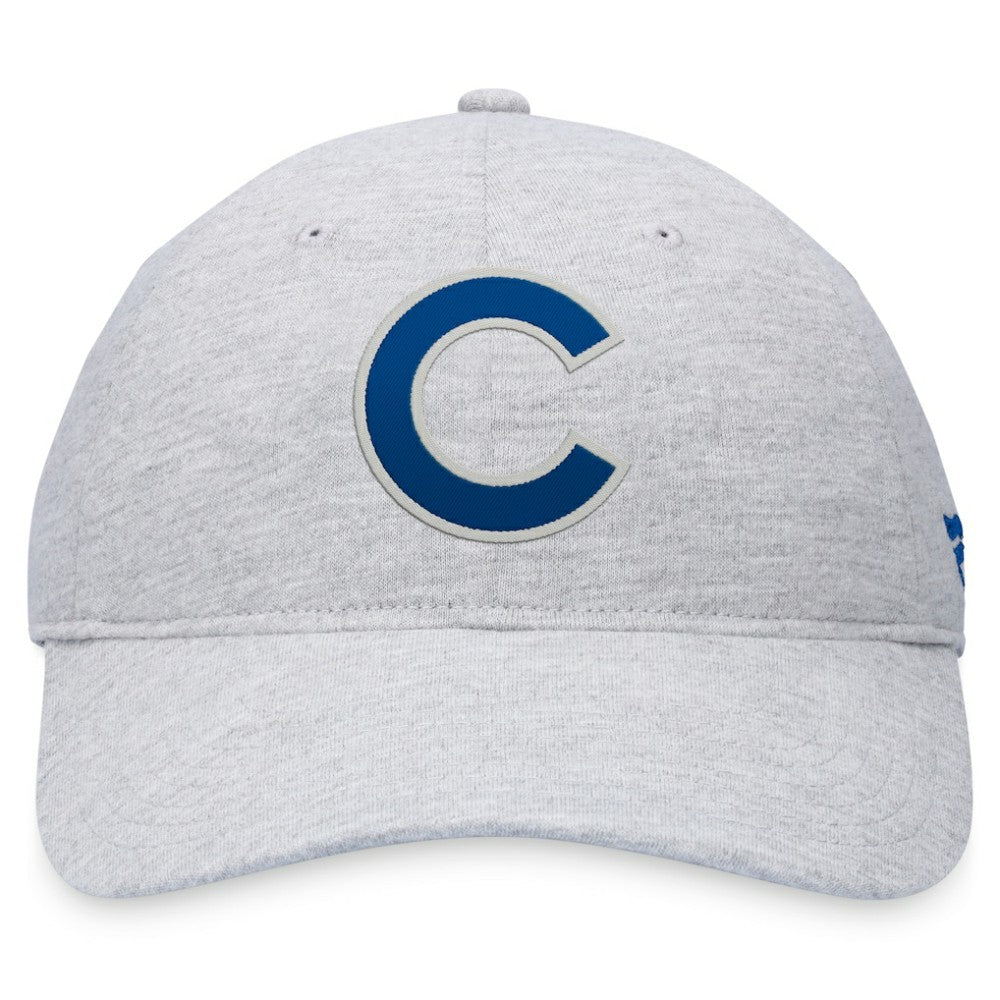 Gray Chicago Cubs Fanatics Logo Adjustable Hat