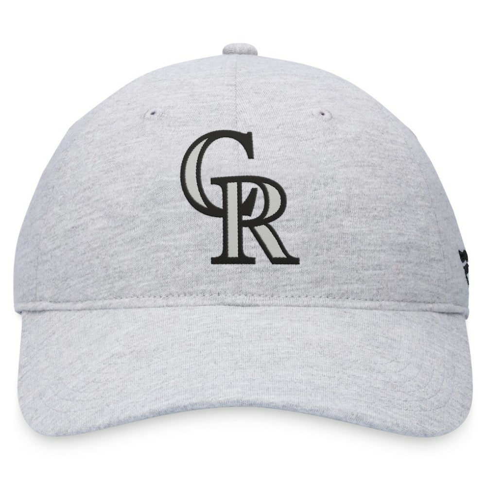 Gray Colorado Rockies Fanatics Logo Adjustable Hat