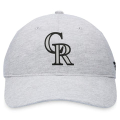 Gray Colorado Rockies Fanatics Logo Adjustable Hat