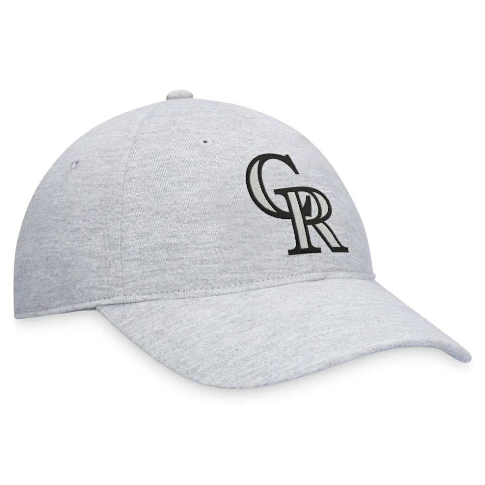 Gray Colorado Rockies Fanatics Logo Adjustable Hat