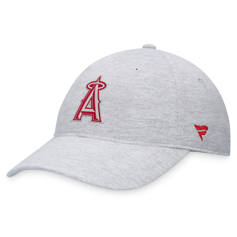 Gray Los Angeles Angels Fanatics Logo Adjustable Hat