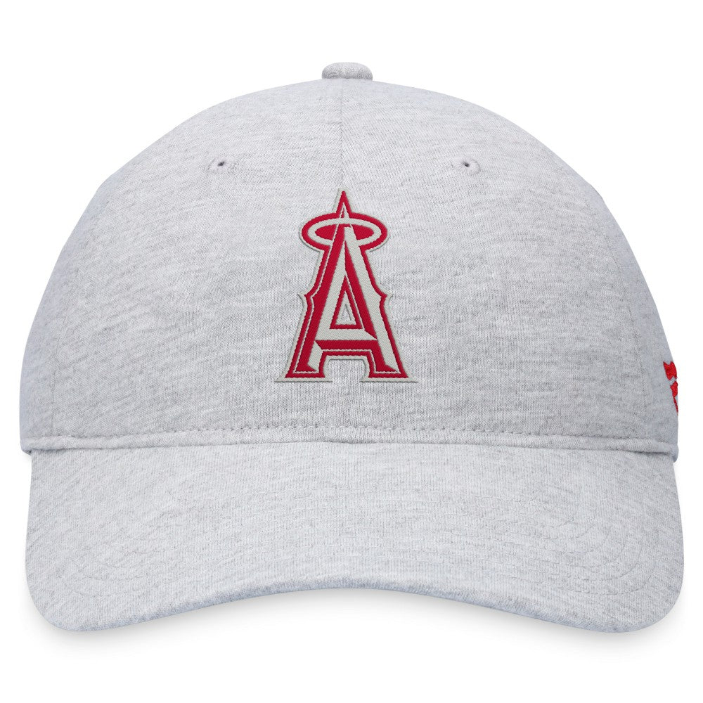 Gray Los Angeles Angels Fanatics Logo Adjustable Hat