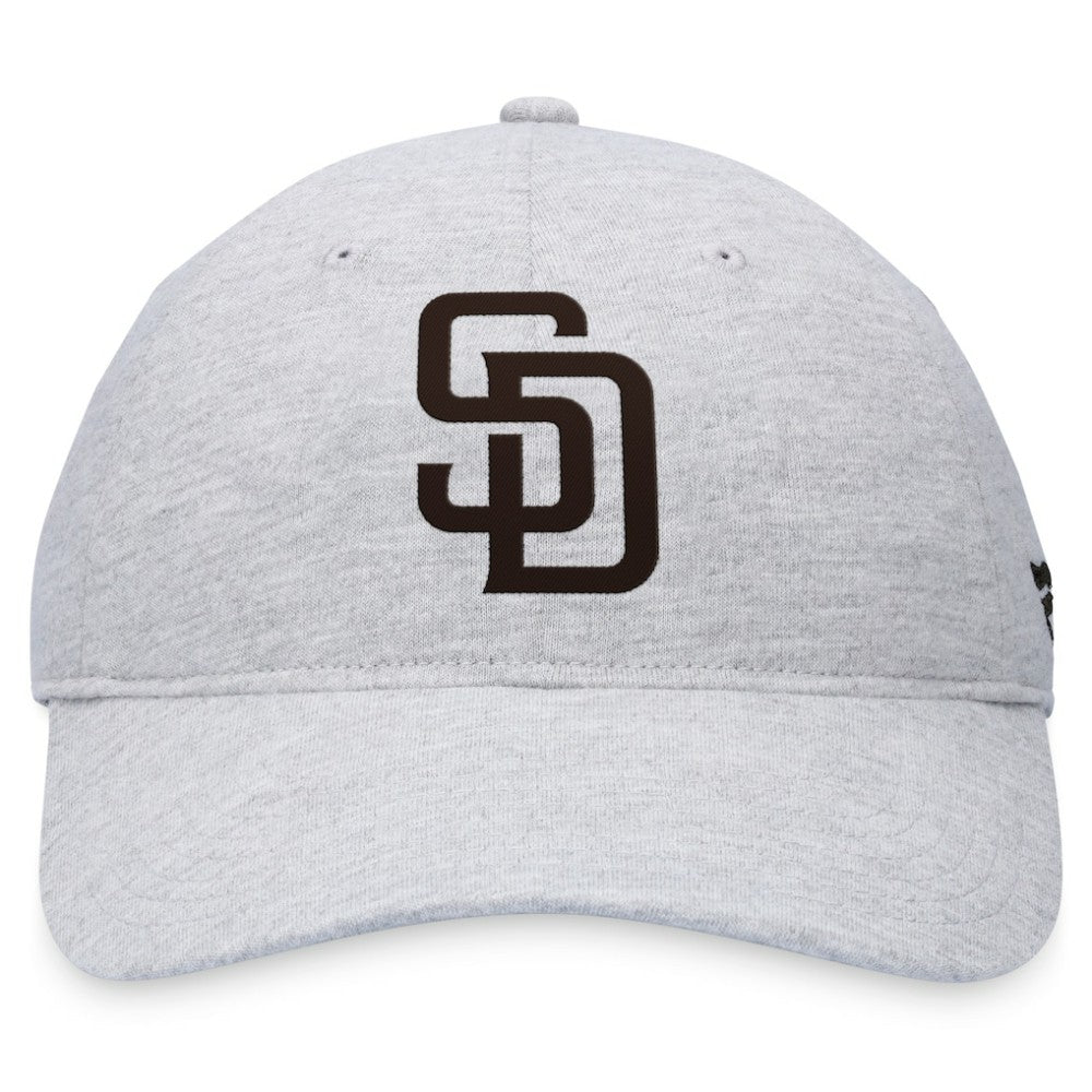 Gray San Diego Padres Fanatics Logo Adjustable Hat