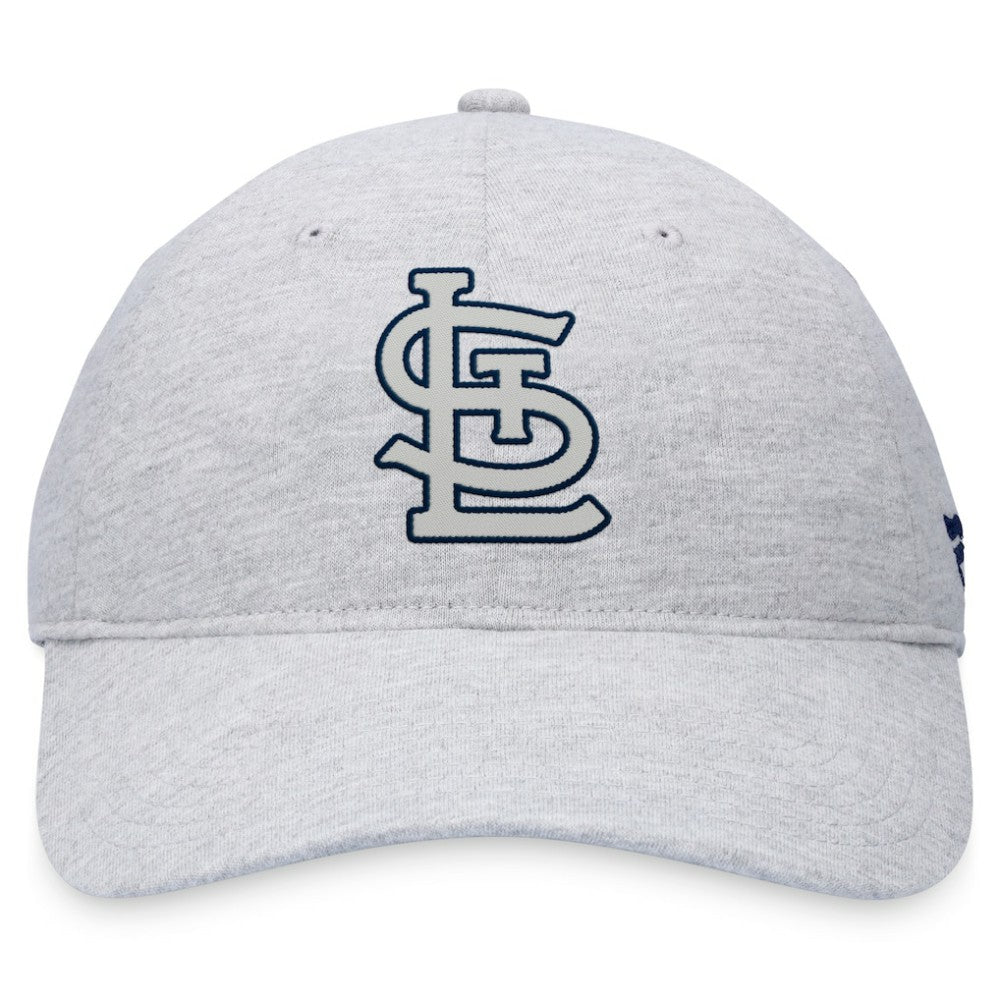 Gray St. Louis Cardinals Fanatics Logo Adjustable Hat