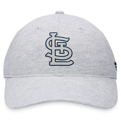 Gray St. Louis Cardinals Fanatics Logo Adjustable Hat