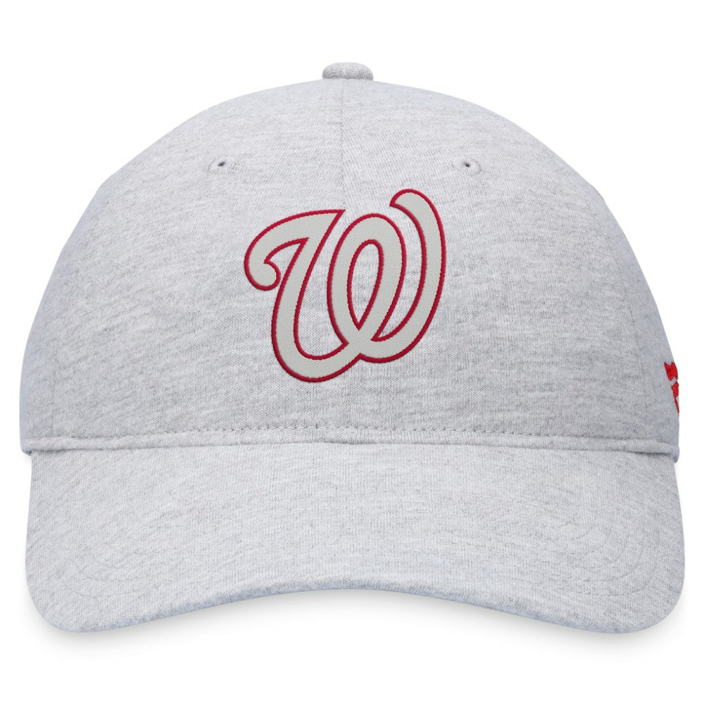 Gray Washington Nationals Fanatics Logo Adjustable Hat
