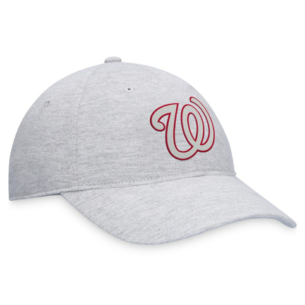 Gray Washington Nationals Fanatics Logo Adjustable Hat