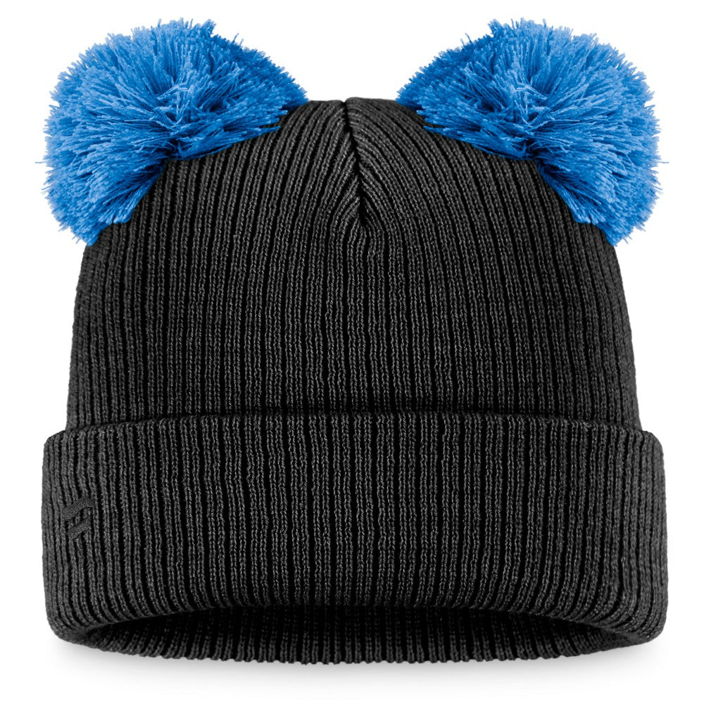 Black/Blue Miami Marlins Fanatics Women's Double Pom Cuffed Knit Hat