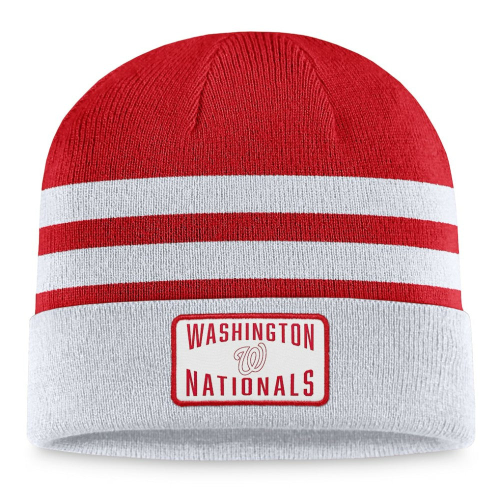 Gray Washington Nationals Fanatics Cuffed Knit Hat