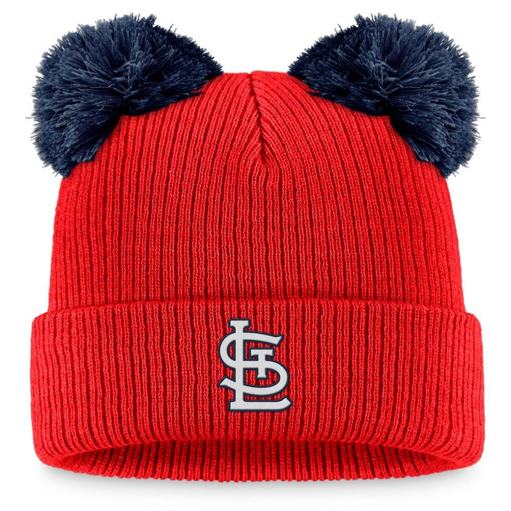 Red/Navy St. Louis Cardinals Fanatics Women's Double Pom Cuffed Knit Hat