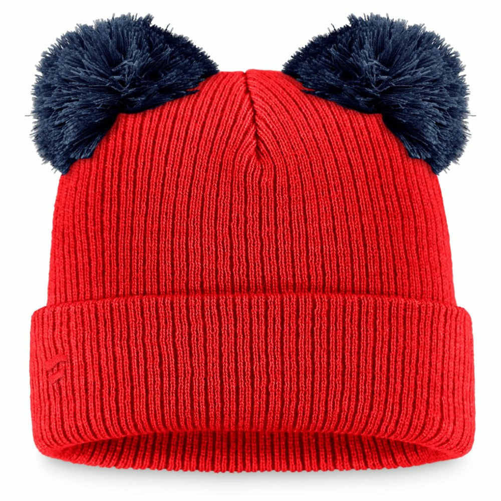 Red/Navy Washington Nationals Fanatics Women's Double Pom Cuffed Knit Hat