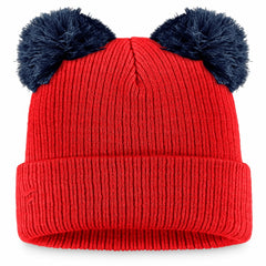 Red/Navy Washington Nationals Fanatics Women's Double Pom Cuffed Knit Hat