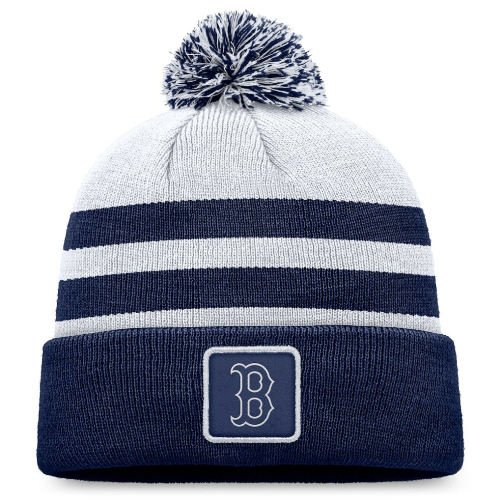 Gray Boston Red Sox Fanatics Cuffed Knit Hat with Pom