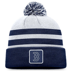 Gray Boston Red Sox Fanatics Cuffed Knit Hat with Pom