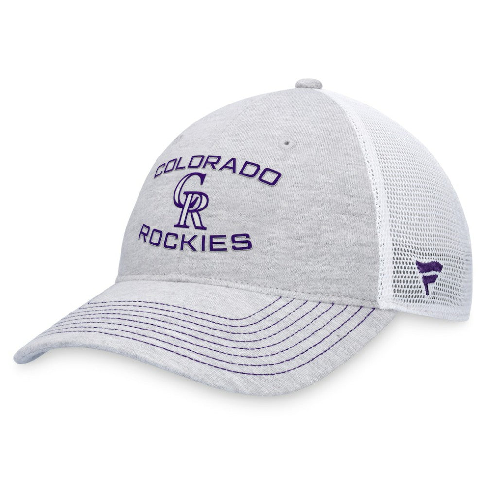 Gray Colorado Rockies Fanatics Trucker Adjustable Hat