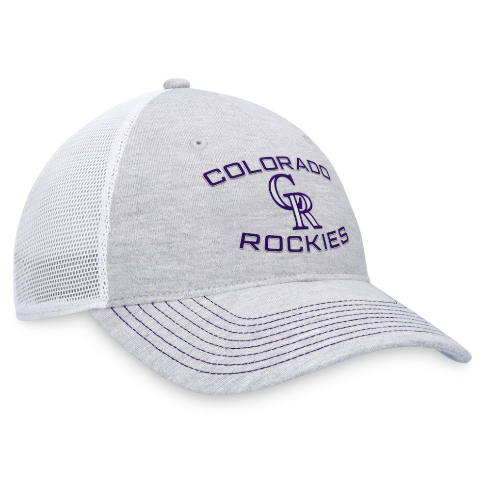 Gray Colorado Rockies Fanatics Trucker Adjustable Hat