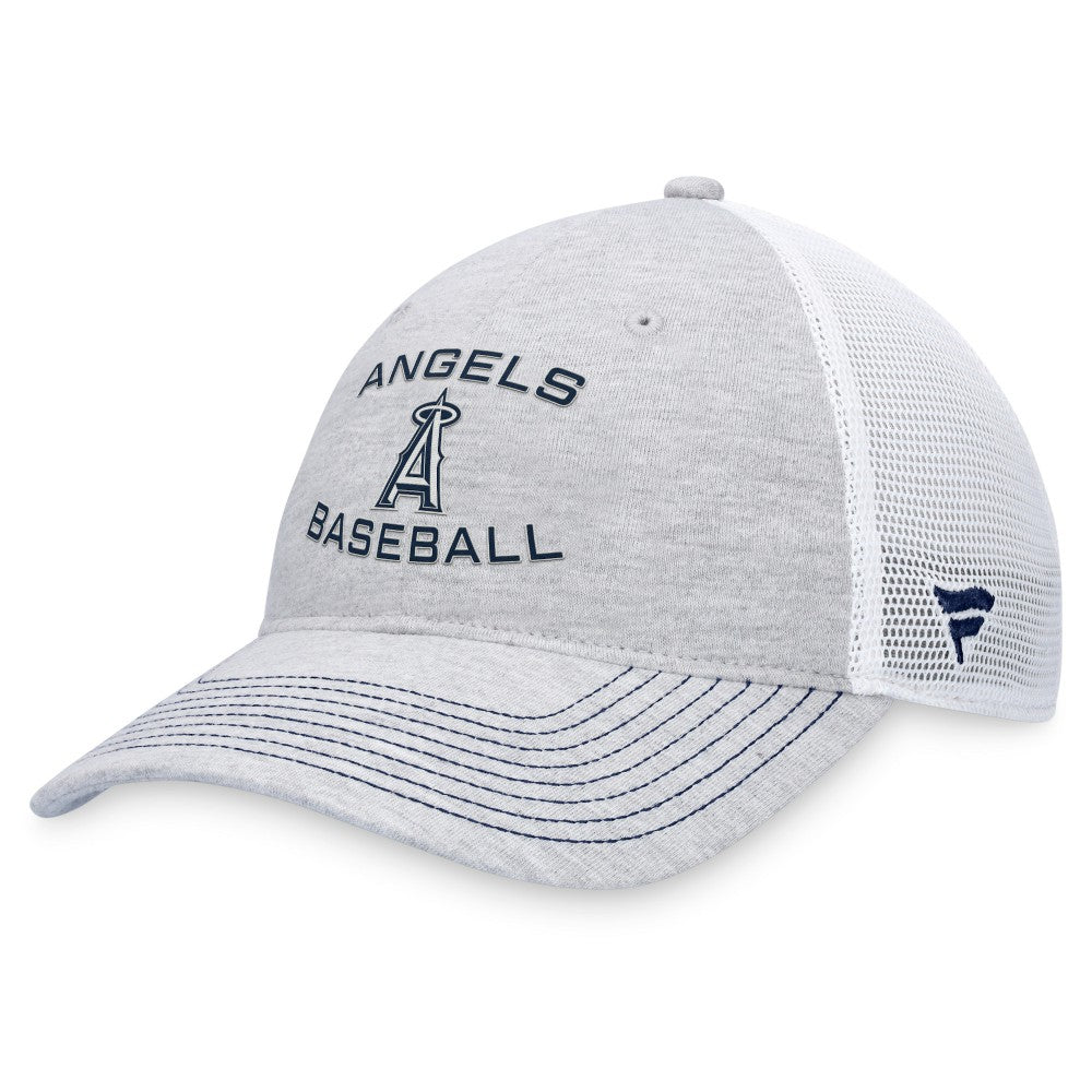 Gray Los Angeles Angels Fanatics Trucker Adjustable Hat