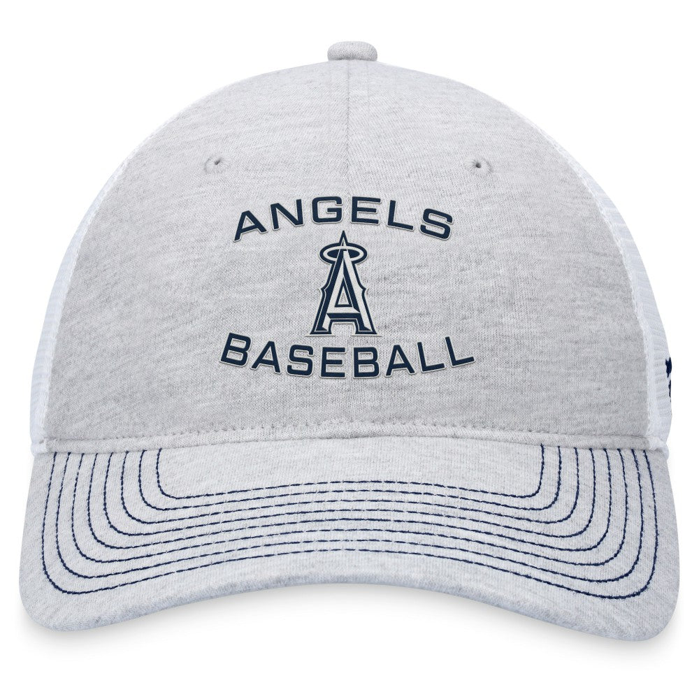 Gray Los Angeles Angels Fanatics Trucker Adjustable Hat