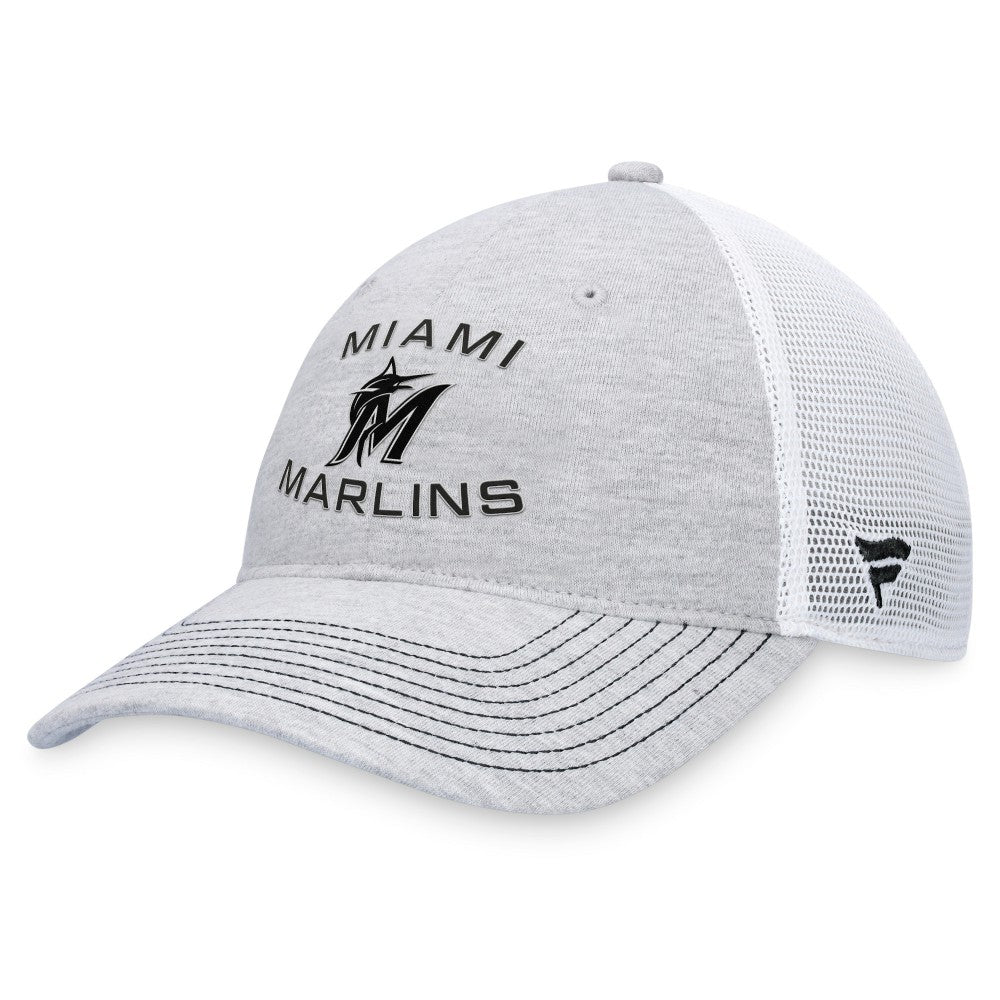 Gray Miami Marlins Fanatics Trucker Adjustable Hat