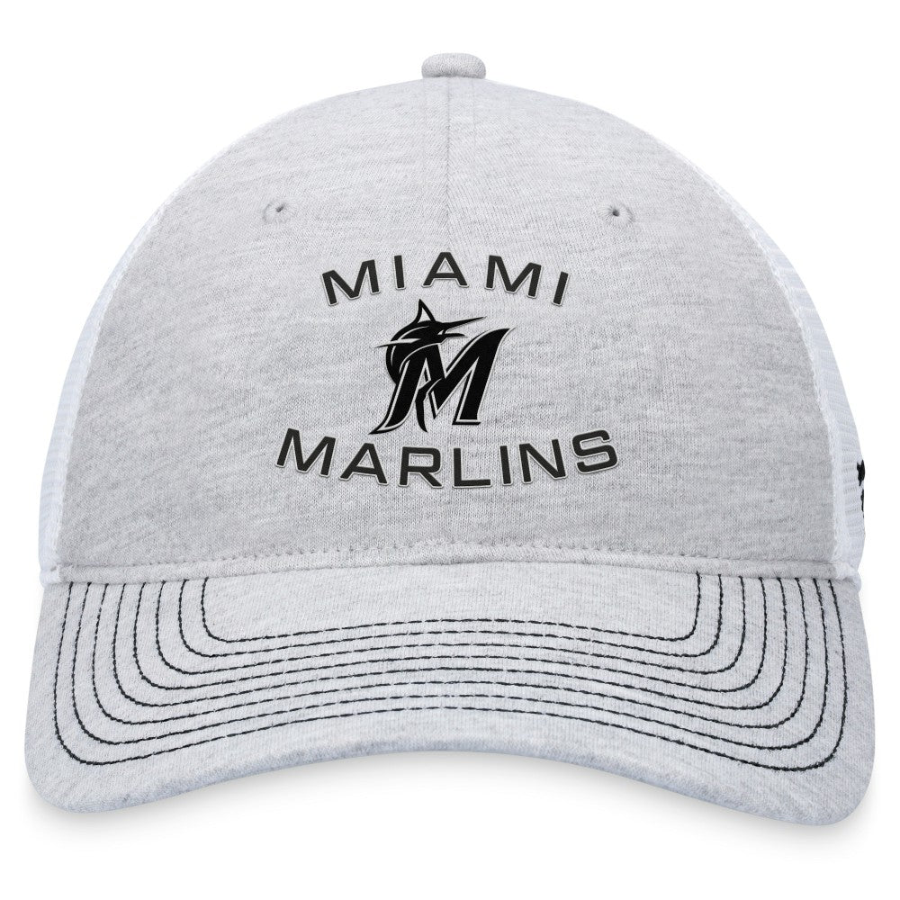 Gray Miami Marlins Fanatics Trucker Adjustable Hat