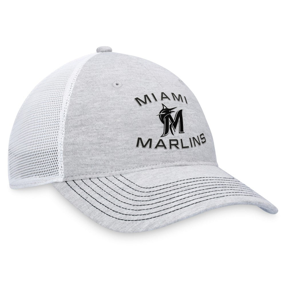 Gray Miami Marlins Fanatics Trucker Adjustable Hat