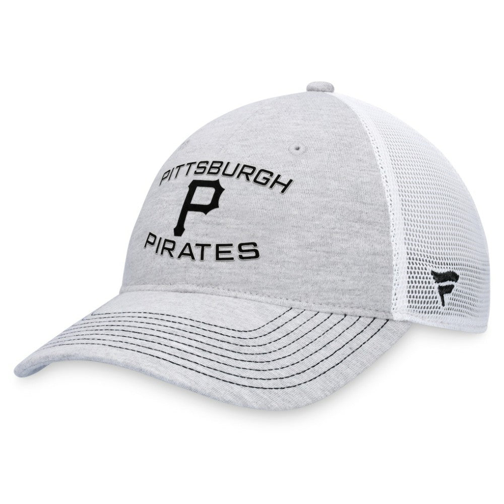 Gray Pittsburgh Pirates Fanatics Trucker Adjustable Hat