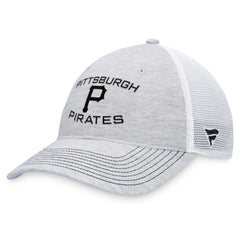 Gray Pittsburgh Pirates Fanatics Trucker Adjustable Hat