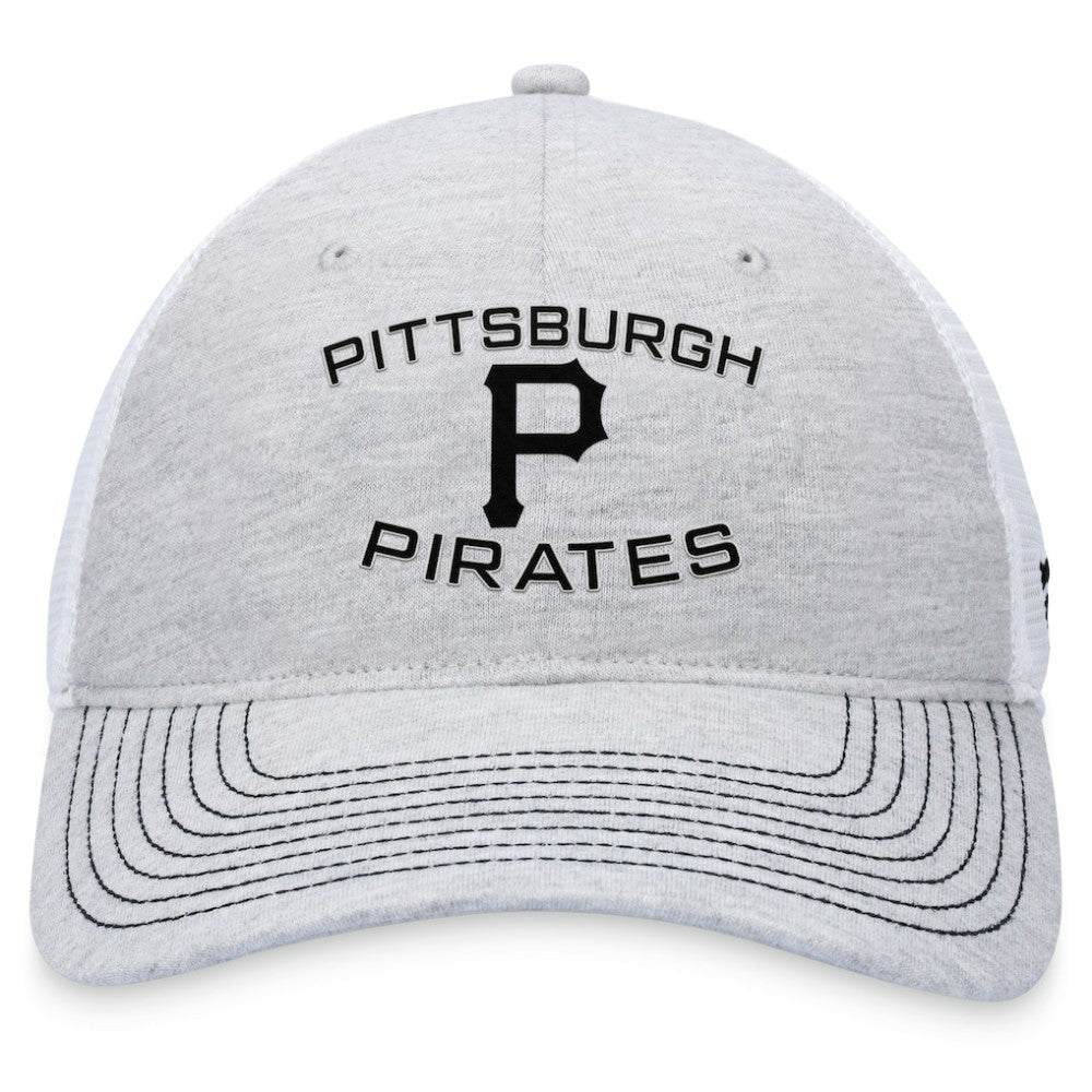 Gray Pittsburgh Pirates Fanatics Trucker Adjustable Hat