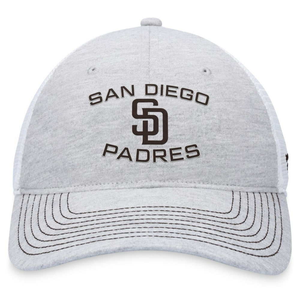 Gray San Diego Padres Fanatics Trucker Adjustable Hat