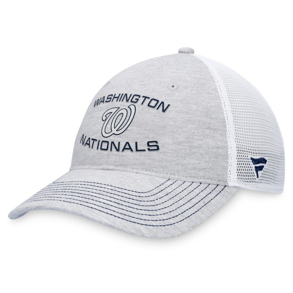 Gray Washington Nationals Fanatics Trucker Adjustable Hat