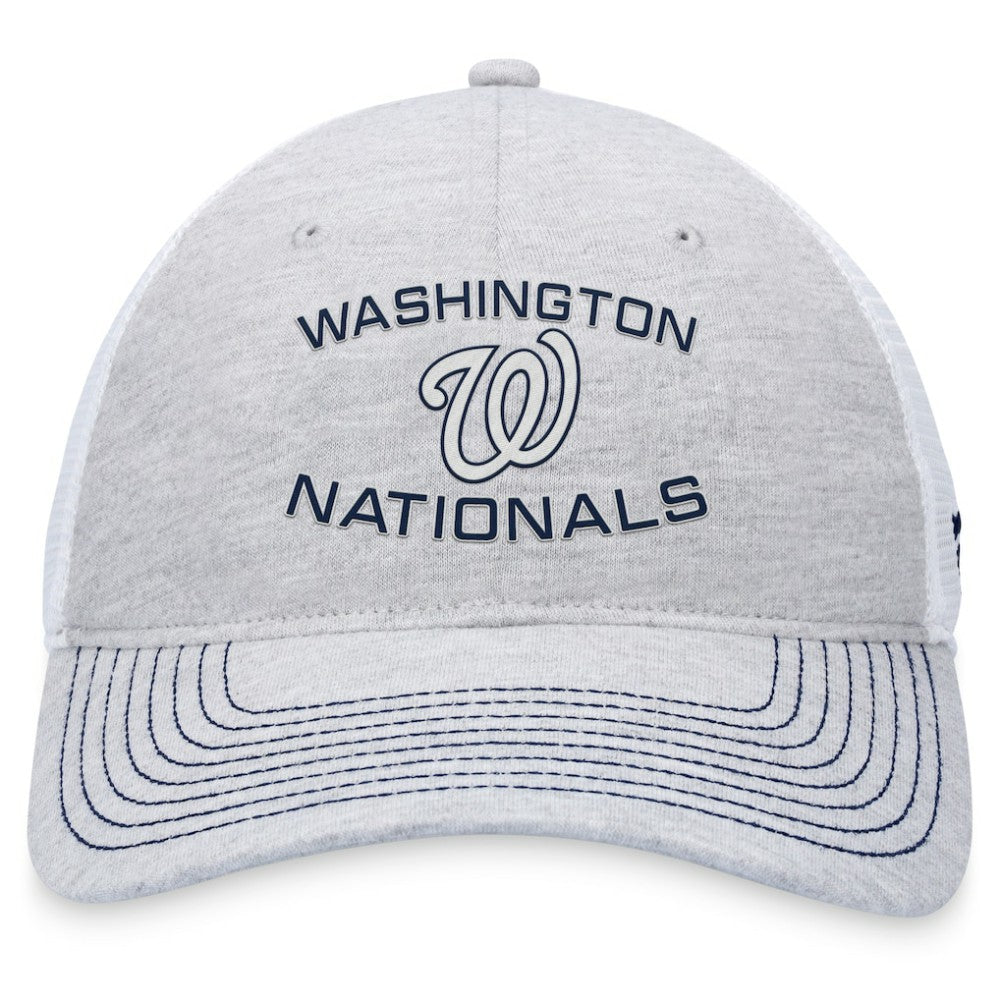 Gray Washington Nationals Fanatics Trucker Adjustable Hat
