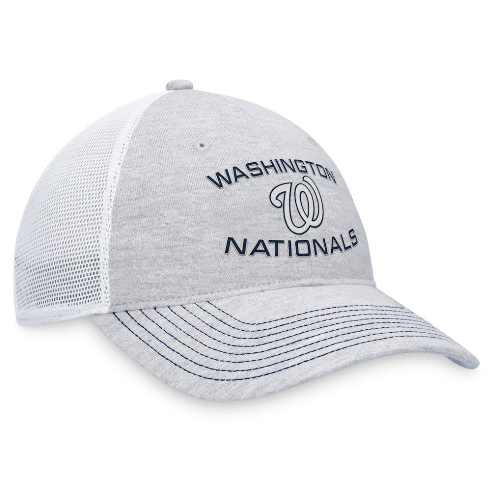 Gray Washington Nationals Fanatics Trucker Adjustable Hat