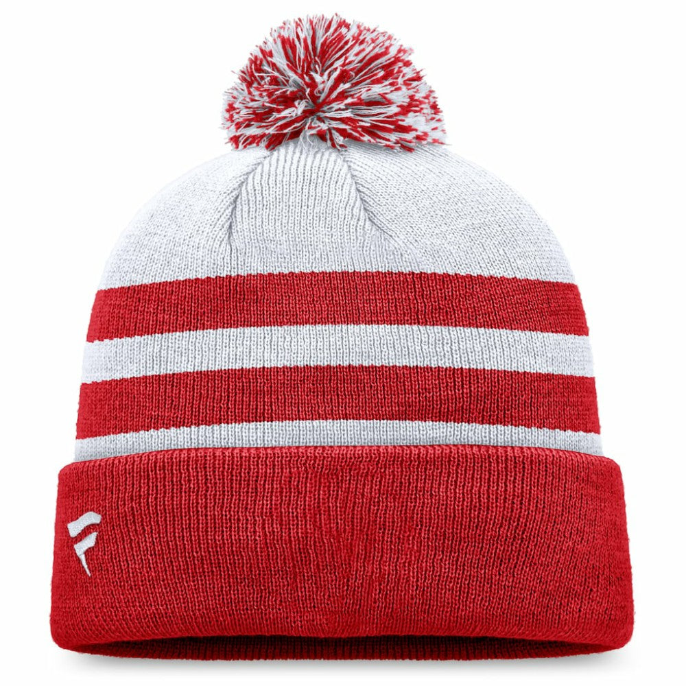 Gray Washington Nationals Fanatics Cuffed Knit Hat with Pom