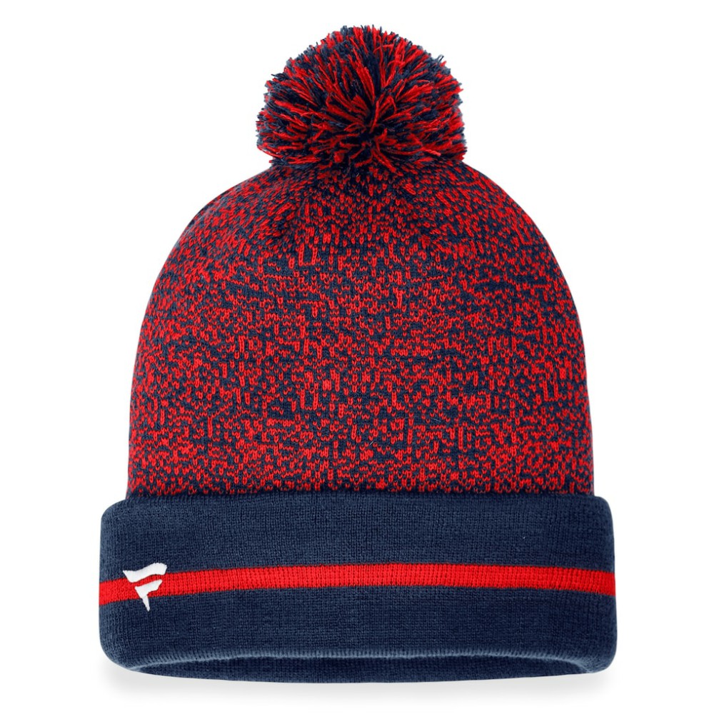 Navy/Red Boston Red Sox Fanatics Space-Dye Cuffed Knit Hat with Pom